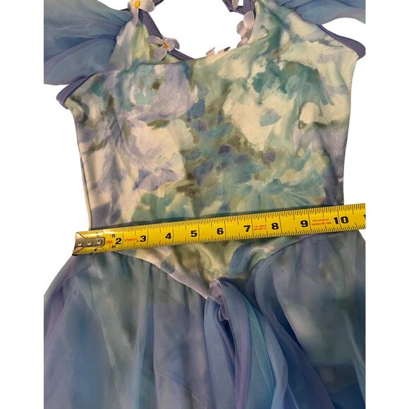 Girls Dress Size Small Blue Fairy Dance Recital Fit and Flair Tutu Ballerina - Picture 5 of 8